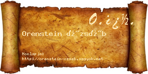 Orenstein Özséb névjegykártya
